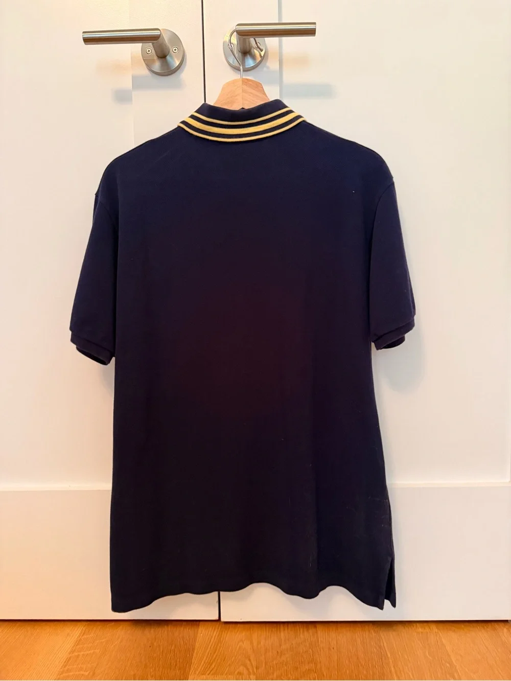 Gucci Cat Polo Navy Polo with Yellow-Trimmed Collar - NEVER WORN